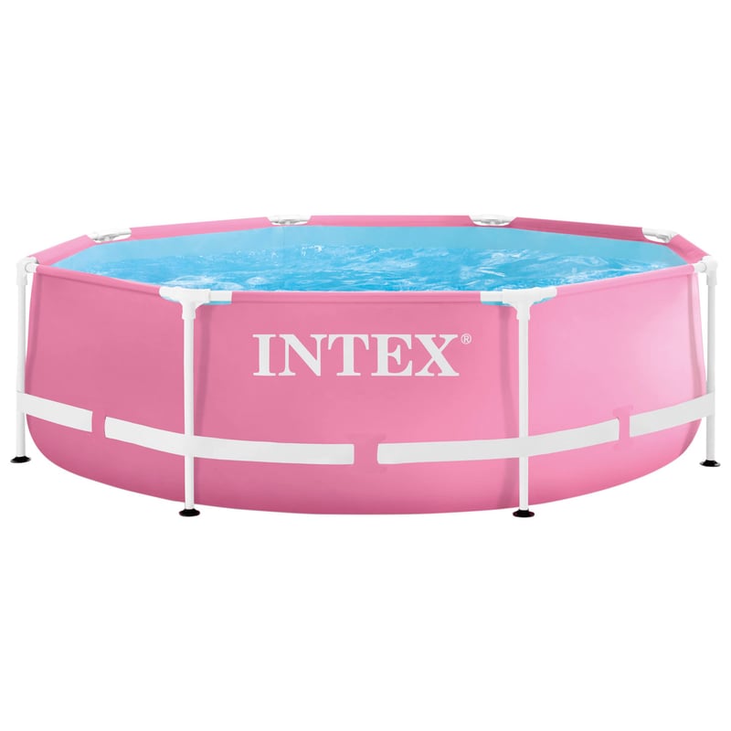 Intex Metal Frame okrugli bazen 244x76 cm, ružičasti, 2483 L, vanjski bazen s metalnim okvirom (28290NP)