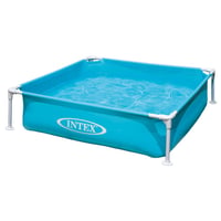 Detský záhradný bazén Intex Mini Frame 57173, 122x122x30 cm, 342 litrov, štvorcový, svetlomodrý, vrátane opravnej súpravy 1