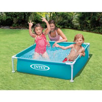 Detský záhradný bazén Intex Mini Frame 57173, 122x122x30 cm, 342 litrov, štvorcový, svetlomodrý, vrátane opravnej súpravy 2
