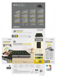 Nafukovací matrac Intex Prestige Downy pre 2 osoby 137x191x25 cm matrac pre hostí kempingový matrac 3
