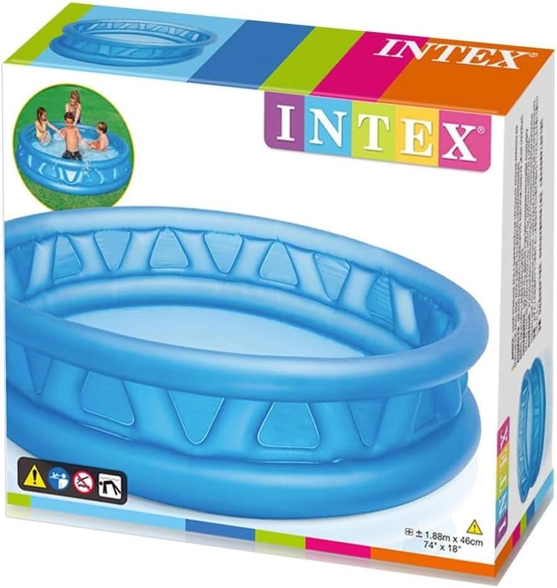 Intex Soft Side medence 188 cm - gyermek felfújható medence 3+ éveseknek - Blue