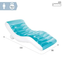 Nafukovacie kreslo Intex Splash Lounge 56874EU 191 x 99 cm, viacfarebný plážový matrac do bazéna pre dospelých 6