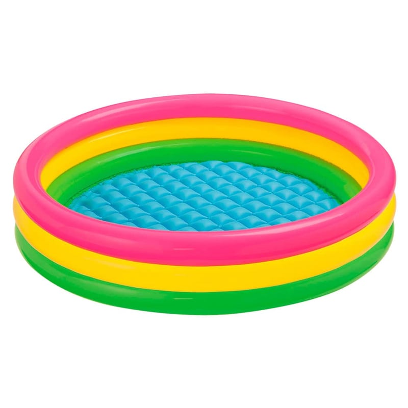 Intex Sunset Glow 57412NP dječji bazen na napuhavanje, 3 prstena, višebojni, 114x25 cm