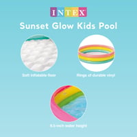 Nafukovací detský bazén Intex Sunset Glow, 3 kruhy, 147x147x33 cm, 300 litrov, farebný 3