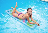 Nafukovací lehátko na opaľovanie Intex Suntanner s 18 vreckami, 188 x 71 cm, ružová a zelená, nosnosť 100 kg (59894EU) 5