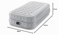 Nafukovacia posteľ pre hostí Intex Supreme Air-Flow pre 2 osoby, 99x191x51 cm, 136 kg, so vstavanou elektrickou pumpou, technológia Fiber-Tech, dvojkomorová 2
