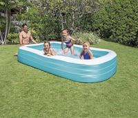 Rodinný obdĺžnikový bazén Intex Swim Center s motívom ľadu, modrý, 305 x 183 x 56 cm, 1050 litrov 6