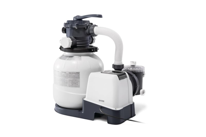 Intex SX2100 Plus pješčana filterska pumpa s RCD zaštitom 7,9 m³/h 220-240V — ima mrlje, ogrebotine i ostatke pijeska (stanje: vidi 2. sliku)