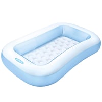 Nafukovací detský bazén Intex obdĺžnikového tvaru s mäkkým nafukovacím dnom – 166 x 100 x 25 cm, 128 litrov, od 2 rokov 1