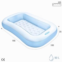 Nafukovací detský bazén Intex obdĺžnikového tvaru s mäkkým nafukovacím dnom – 166 x 100 x 25 cm, 128 litrov, od 2 rokov 4