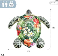 Intex Teknős Felfújható Úszógumi - 191x171cm Zöld Vízi Játék Gyerekeknek, Medencébe és Strandra, 80kg Teherbírás 2