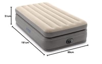 Nafukovací matrac Intex Twin Comfort 64162 so zvýšenou konštrukciou a technológiou Fiber-Tech RP, 99x191x51 cm, jednolôžko 7