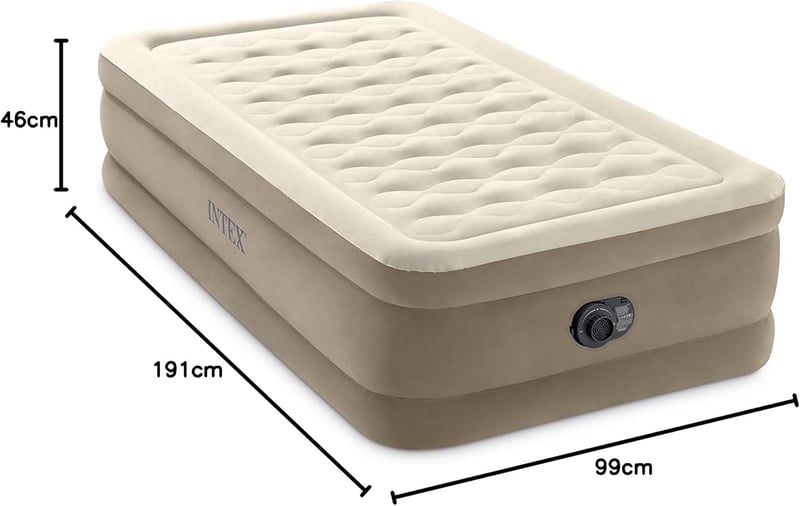 Intex Ultra Plush Légágy Beépített Pumpával 99x191 cm Egyágyas
