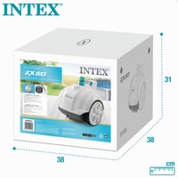 Automatický bazénový vysávač Intex ZX50 Krystal Clear, na sanie, 0,8 l nádoba, 6,5 m hadica, pre filtračné čerpadlá s prietokom 3400-5600 l/h, bielo-modrý 4