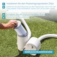 Automatický bazénový vysávač Intex ZX50 Krystal Clear, na sanie, 0,8 l nádoba, 6,5 m hadica, pre filtračné čerpadlá s prietokom 3400-5600 l/h, bielo-modrý 8