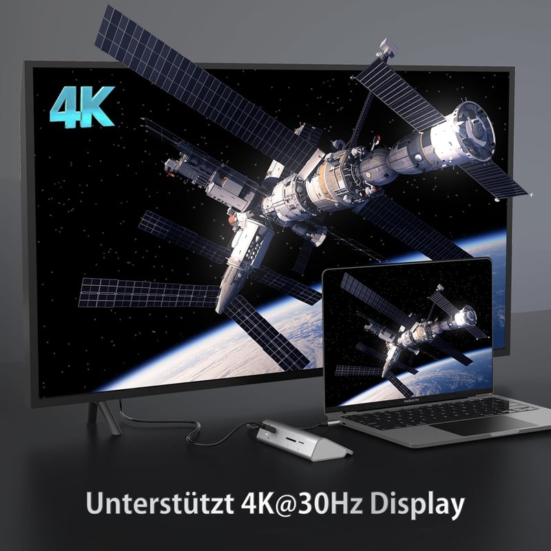 intpw USB-C Hub 9-in-1 Dokkoló Állomás 4K HDMI PD 100W Töltéssel MacBook iPad Laptop Alumínium Elosztó SD Kártya Olvasó