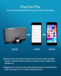 INVERY DockLinQ Pro Bluetooth 5.0 adapter 30 tűs iPod/iPhone dokkolóhoz és Bose Sounddockhoz 3