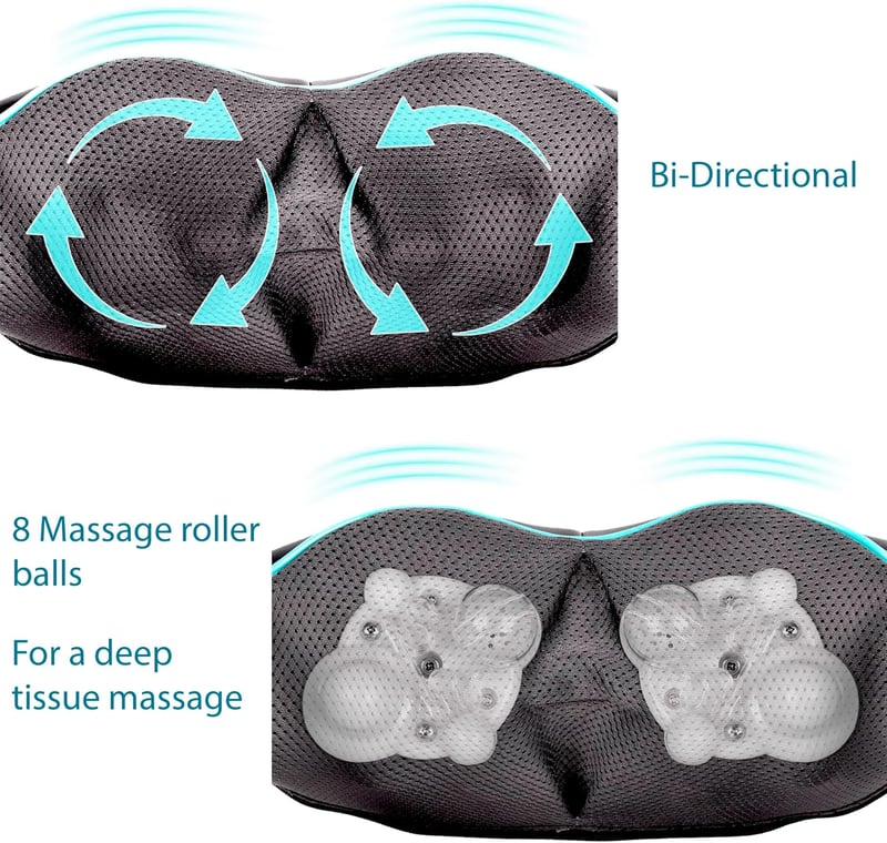 InvoSpa Shiatsu Masszázspárna Nyak Hát Váll Lábra Elektromos Masszírozó Készülék