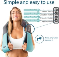 InvoSpa Shiatsu Masszázspárna Nyak Hát Váll Lábra Elektromos Masszírozó Készülék 2