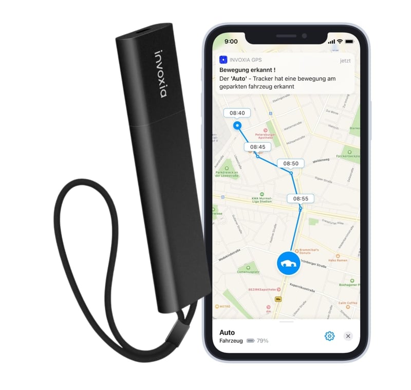 Invoxia GPS Pro Tracker 4G LTE-M lokátor v reálnom čase pre vozidlá, motocykle, bicykle a deti, s predplatným na 1 rok, výdrž batérie 120 hodín