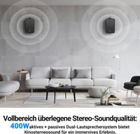 Inwa MZ622 Bluetooth Kültéri Hangfal Pár 400W Vízálló Vezeték Nélküli Stereo 2