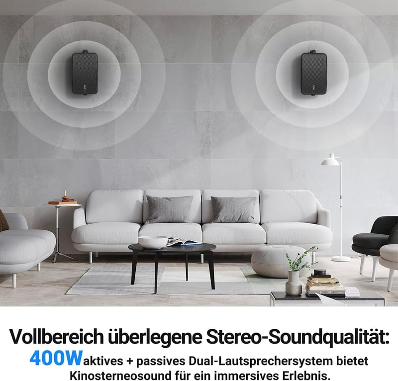 Inwa MZ622 Bluetooth Kültéri Hangfal Pár 400W Vízálló Vezeték Nélküli Stereo