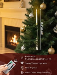 Inweder LED gyertyák távirányítóval 10db karácsonyfa dekoráció időzítővel 2