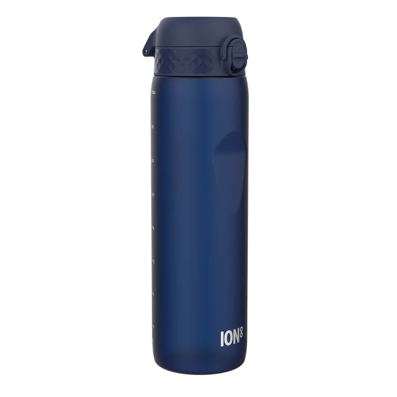 Bidon ion8 1000 ml anti-scurgere - Deschidere cu o singură mână, fără BPA, compatibil cu mașina de spălat vase, pentru sport și sală, Albastru Navy