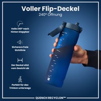 Bidon ion8 1000 ml anti-scurgere - Deschidere cu o singură mână, fără BPA, compatibil cu mașina de spălat vase, pentru sport și sală, Albastru Navy 4