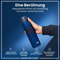 Bidon ion8 1000 ml anti-scurgere - Deschidere cu o singură mână, fără BPA, compatibil cu mașina de spălat vase, pentru sport și sală, Albastru Navy 3