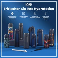 Bidon ion8 1000 ml anti-scurgere - Deschidere cu o singură mână, fără BPA, compatibil cu mașina de spălat vase, pentru sport și sală, Albastru Navy 7