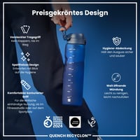 Bidon ion8 1000 ml anti-scurgere - Deschidere cu o singură mână, fără BPA, compatibil cu mașina de spălat vase, pentru sport și sală, Albastru Navy 6