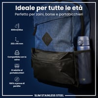 Oceľová fľaša na vodu Ion8 600 ml, nepriepustná, otváranie jednou rukou, vhodná do umývačky riadu, bez BPA, s úchytom na prenášanie, pasuje do držiaka na nápoje, námornícka modrá 2