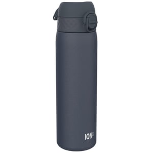 Bidon din oțel Ion8 600 ml, Albastru închis, etanș, deschidere cu o singură mână, fără BPA, lavabil în mașina de spălat vase — probat (stare: vezi poza a 2-a)