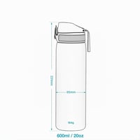 Ľahká oceľová fľaša na vodu ion8 600 ml modrá, nepriepustná, otváranie jednou rukou, vhodná do umývačky riadu, vyklápacie viečko, rukoväť na prenášanie 8