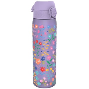 Netečúca fľaša na vodu Ion8 Ditsy Floral 500 ml, bez obsahu BPA, vhodná do umývačky riadu, ľahká – vonkajšok je ošúchaný (stav: pozri 2. obrázok)