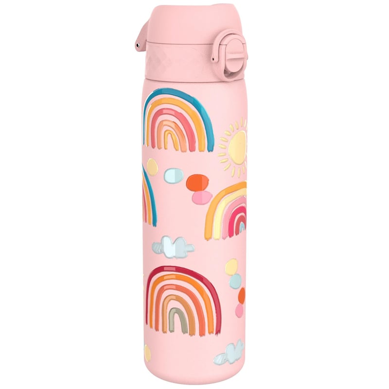 Nerezová fľaša ion8 Evo s výklopným vekom, nepriepustná – dúhová – 600 ml