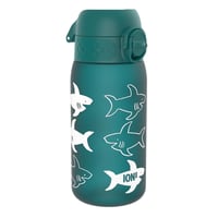 Sticlă pentru copii ion8, 350 ml, Model cu rechini, Etanșă, Deschidere cu o singură mână, Lavabilă în mașina de spălat vase, Fără BPA, Mâner de transport, Capac cu deschidere rabatabilă 1