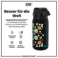 Detská fľaša na vodu ion8 350 ml, odolná voči vytekaniu, otváranie jednou rukou, bezpečnostný uzáver, vhodná do umývačky riadu, bez BPA, držadlo na prenášanie, skladacie viečko 5