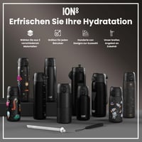Detská fľaša na vodu ion8 350 ml, odolná voči vytekaniu, otváranie jednou rukou, bezpečnostný uzáver, vhodná do umývačky riadu, bez BPA, držadlo na prenášanie, skladacie viečko 7