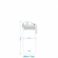 Sticlă pentru copii ion8 350 ml Roșu, etanșă, fără BPA, deschidere cu o singură mână, capac cu clapetă, lavabilă în mașina de spălat vase, cu mâner 8