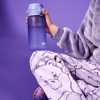 Detská fľaša ion8 350 ml, svetlofialová, nepriepustná, otváranie jednou rukou, bez BPA — výrazne opotrebovaný výrobok (stav: pozri 2. obrázok) 4