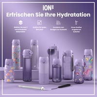 Detská fľaša ion8 350 ml, svetlofialová, nepriepustná, otváranie jednou rukou, bez BPA — výrazne opotrebovaný výrobok (stav: pozri 2. obrázok) 10