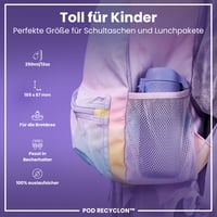 Detská fľaša ion8 350 ml, svetlofialová, nepriepustná, otváranie jednou rukou, bez BPA — výrazne opotrebovaný výrobok (stav: pozri 2. obrázok) 5