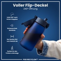 Detská fľaša na vodu ion8 350 ml, nepriepustná, otváranie jednou rukou, vhodná do umývačky riadu, bez obsahu BPA, rukoväť na prenášanie, výklopné veko, klimaticky neutrálna 4