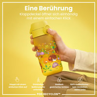 Detská fľaša na vodu ion8 350 ml, nepriepustná, otváranie jednou rukou, vhodná do umývačky riadu, bez BPA, s rúčkou, s vyklápacím viečkom, dizajn Babylöwen 3