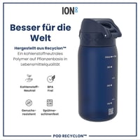 Detská fľaša na vodu ion8 350 ml, nepriepustná, otváranie jednou rukou, vhodná do umývačky riadu, bez obsahu BPA, rukoväť na prenášanie, výklopné veko, klimaticky neutrálna 5