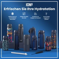 Detská fľaša na vodu ion8 350 ml, nepriepustná, otváranie jednou rukou, vhodná do umývačky riadu, bez obsahu BPA, rukoväť na prenášanie, výklopné veko, klimaticky neutrálna 7
