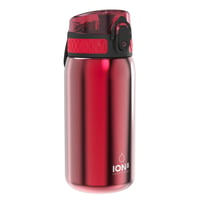 Detská nerezová fľaša ion8, 400 ml, nepriepustná, otváranie jednou rukou, vhodná do umývačky riadu, ľahká, vyklápacie veko, s úchytom 1