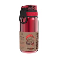 Detská nerezová fľaša ion8, 400 ml, nepriepustná, otváranie jednou rukou, vhodná do umývačky riadu, ľahká, vyklápacie veko, s úchytom 9